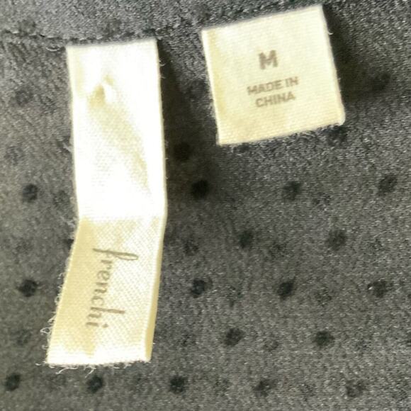 Frenchi Polka Dot Shirt M Long Sleeve Button Up See Through Sexywear Minimalist - Picture 6 of 7